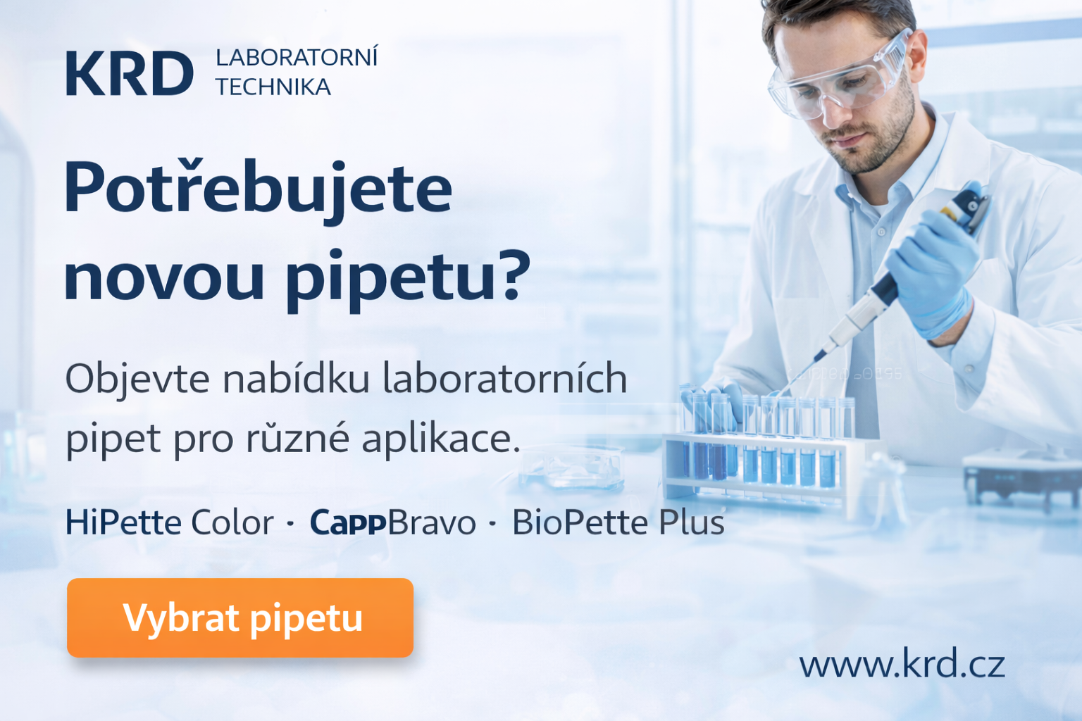 Jak vybrat správnou laboratorní pipetu z nabídky KRD