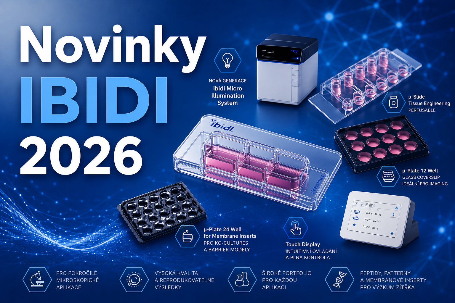 Novinky IBIDI 2026: Technologie pro live cell imaging
