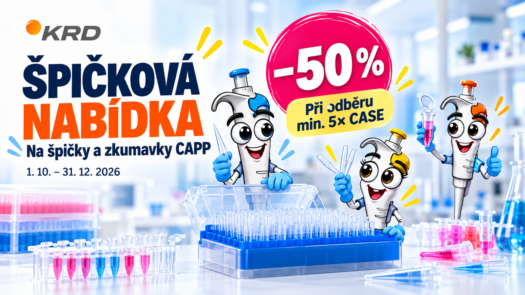 Špičková nabídka CAPP: špičky a zkumavky se slevou 50 %