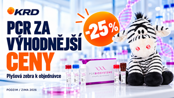 PCR za výhodnější ceny: sleva 25 % a plyšová zebra k objednávce